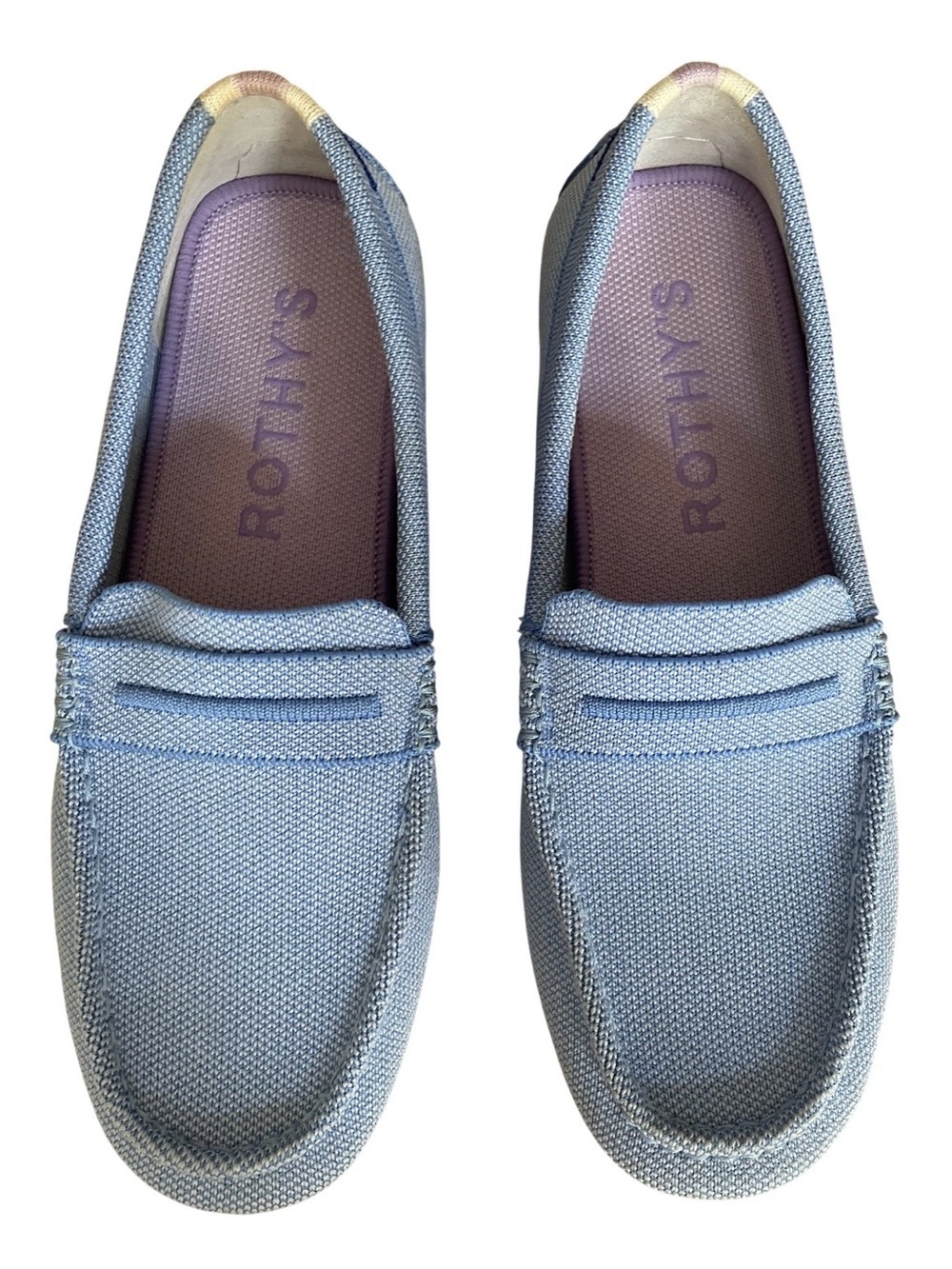 Rothy's Light Blue Women's Slip-On Driving Loafers